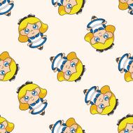 fairytale princess cartoon seamless pattern background N21