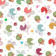Color children background of colored stars circles different strollers toys