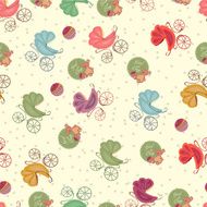 Color seamless baby background color strollers and toys