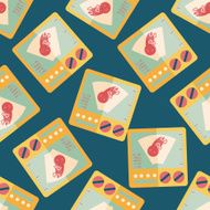 ultrasound baby flat icon eps10 seamless pattern background