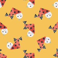 baby flat icon eps10 seamless pattern background N2