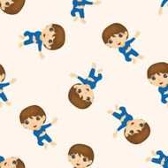 kid cartoon seamless pattern background