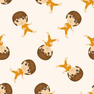 kid cartoon seamless pattern background N2