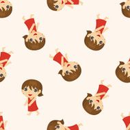 kid cartoon seamless pattern background N5