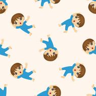 kid cartoon seamless pattern background N6