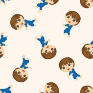 kid cartoon seamless pattern background N7