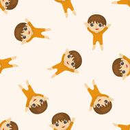 kid cartoon seamless pattern background N8