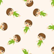 kid cartoon seamless pattern background N9