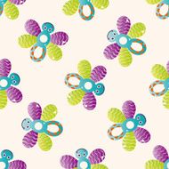 baby toy rattle cartoon seamless pattern background N6