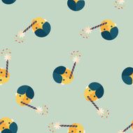 Birthday party boy flat icon eps10 seamless pattern background N2