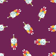 birthday teddy bear flat icon eps10 seamless pattern background N3