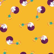 Birthday party boy flat icon eps10 seamless pattern background N3