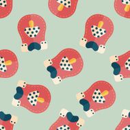 baby bib flat icon EPS 10 seamless pattern background