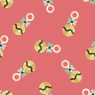 baby rattle flat icon eps10 seamless pattern background N2