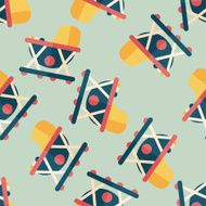 Baby walker flat icon eps10 seamless pattern background