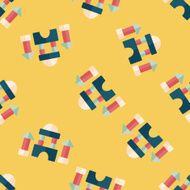 brick house flat icon seamless pattern background
