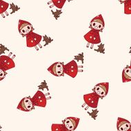 fairytale princess cartoon seamless pattern background N23