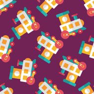 Train toy flat icon EPS 10 seamless pattern background N2