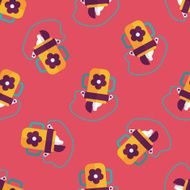kid water bottle flat icon EPS 10 seamless pattern background N2