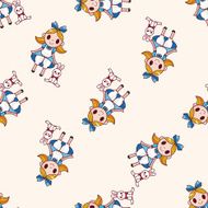 fairytale princess cartoon seamless pattern background N24
