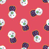 baby flat icon eps 10 seamless pattern background