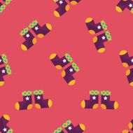 baby stocking flat icon eps10 seamless pattern background N2