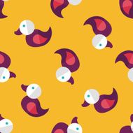 Duck toy flat icon eps 10 seamless pattern background