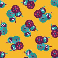 walkie flat icon eps10 seamless pattern background N2