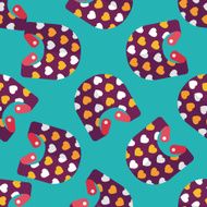 baby bib flat icon EPS 10 seamless pattern background N3