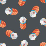 baby flat icon eps10 seamless pattern background N6