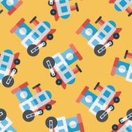 Train toy flat icon EPS 10 seamless pattern background N3