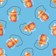 kid water bottle flat icon EPS 10 seamless pattern background N3
