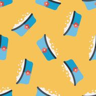 baby bath flat icon eps10 seamless pattern background N2