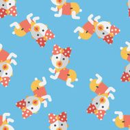 baby rattle flat icon eps10 seamless pattern background N11