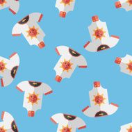 baby onesie flat icon eps10 seamless pattern background N3