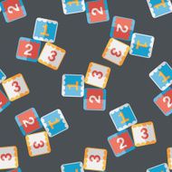 123 blocks flat icon eps10 seamless pattern background N2
