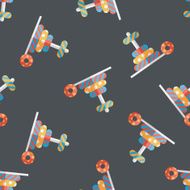 Pyramid toy flat icon eps10 seamless pattern background N3