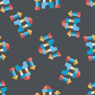 brick house flat icon seamless pattern background N3