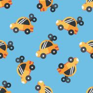 toy car flat icon eps10 seamless pattern background N2