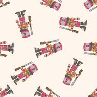Toy Soldiers cartoon seamless pattern background N10