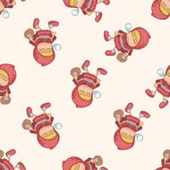 fairytale princess cartoon seamless pattern background N30