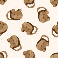 baby travel bear bag cartoon seamless pattern background