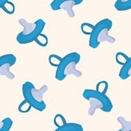 Baby pacifiers cartoon seamless pattern background N8
