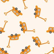 baby toy car cartoon seamless pattern background N4