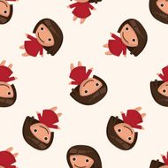 baby doll cartoon seamless pattern background N5
