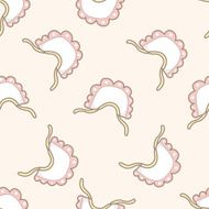 Baby bib cartoon seamless pattern background N10