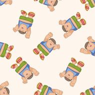 kid cartoon seamless pattern background N13
