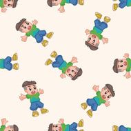 kid cartoon seamless pattern background N14