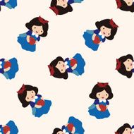 fairytale princess cartoon seamless pattern background N32