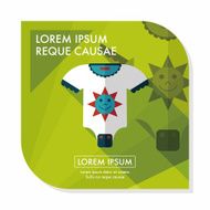 baby onesie flat icon with long shadow eps10 N6